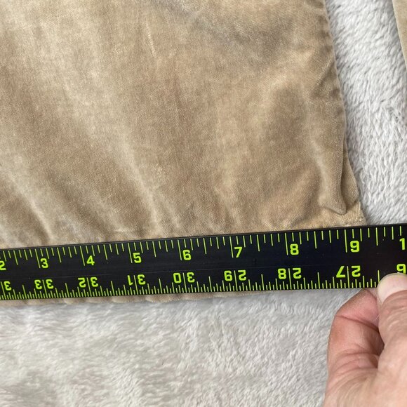 J.Crew Womens Pants Size 6 Low Fit Khaki Velour Flared Leg Classic Casual Retro - Picture 6 of 15